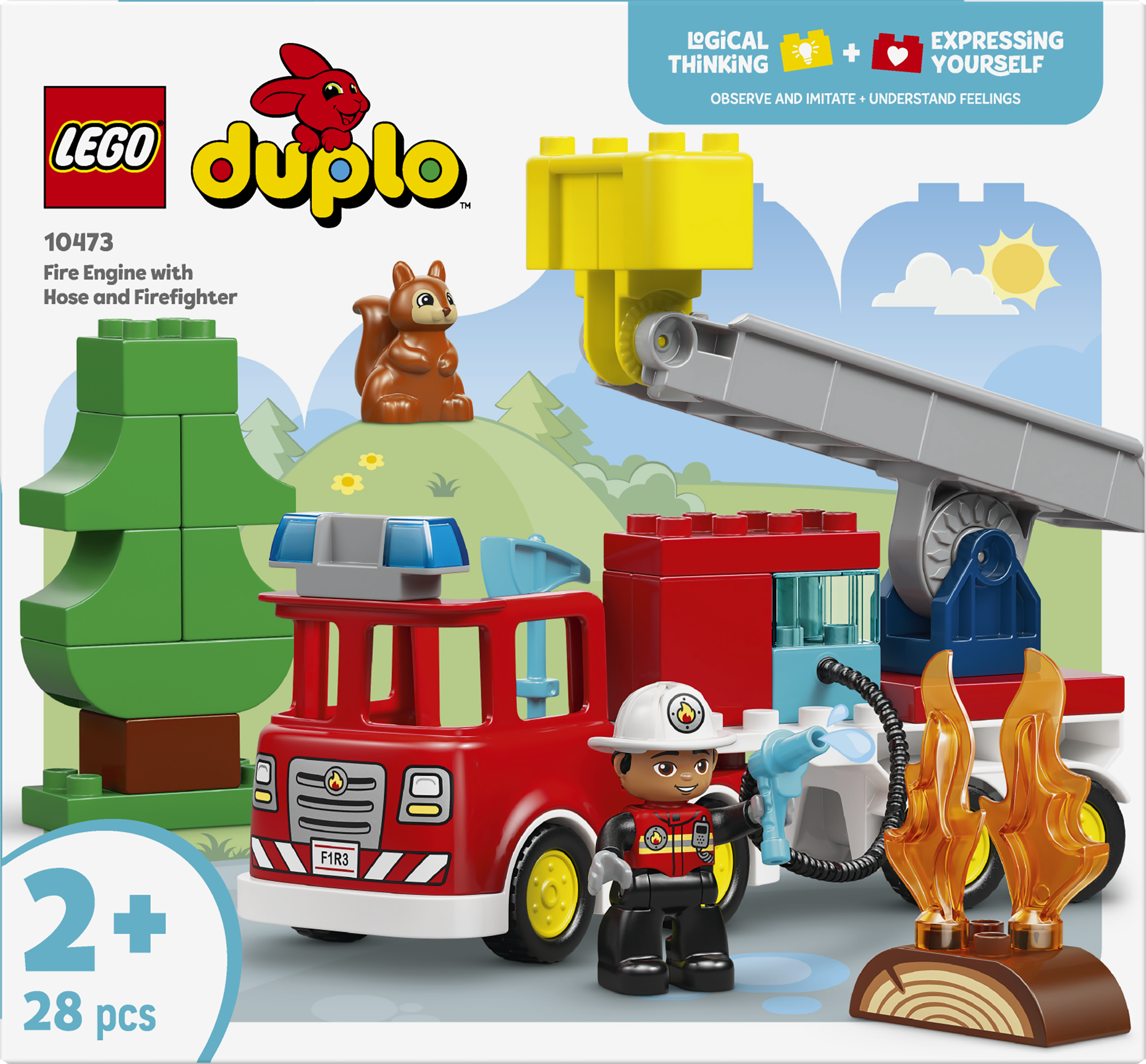 LEGO® DUPLO® Town Brandbil med slang och brandman 10473