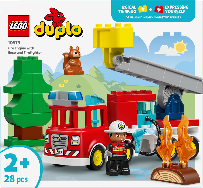 LEGO® DUPLO® Town Brandbil med slang och brandman 10473