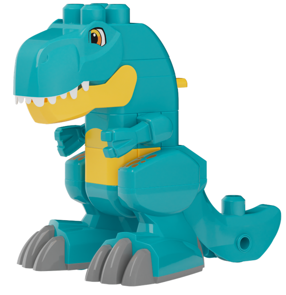 MEGA BLOKS Build & Chomp Dinosaurie med rullande hjul
