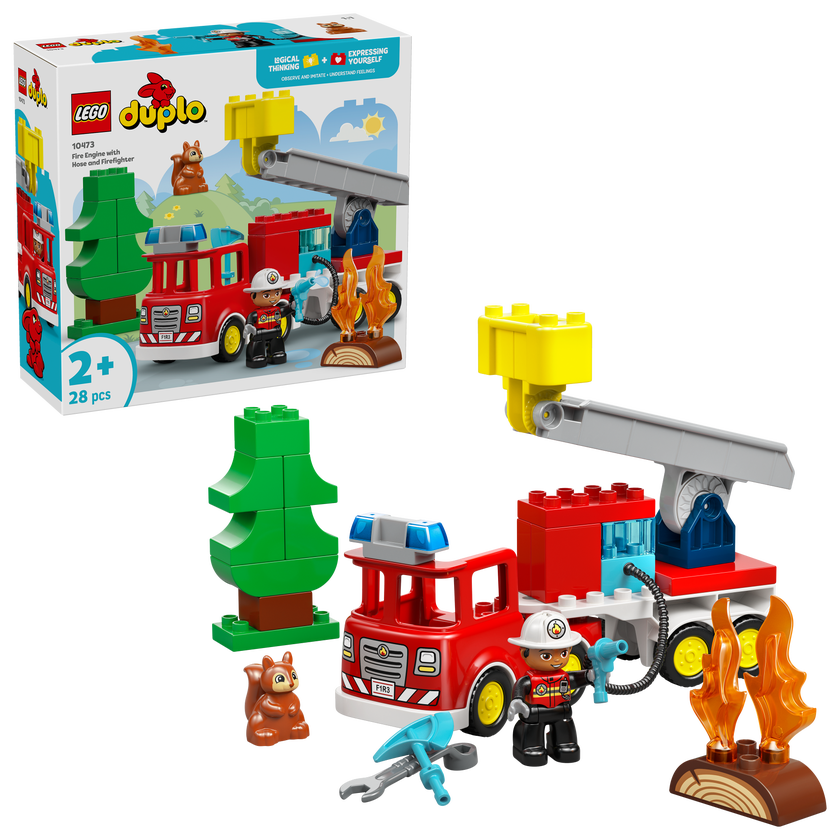 LEGO® DUPLO® Town Brandbil med slang och brandman 10473
