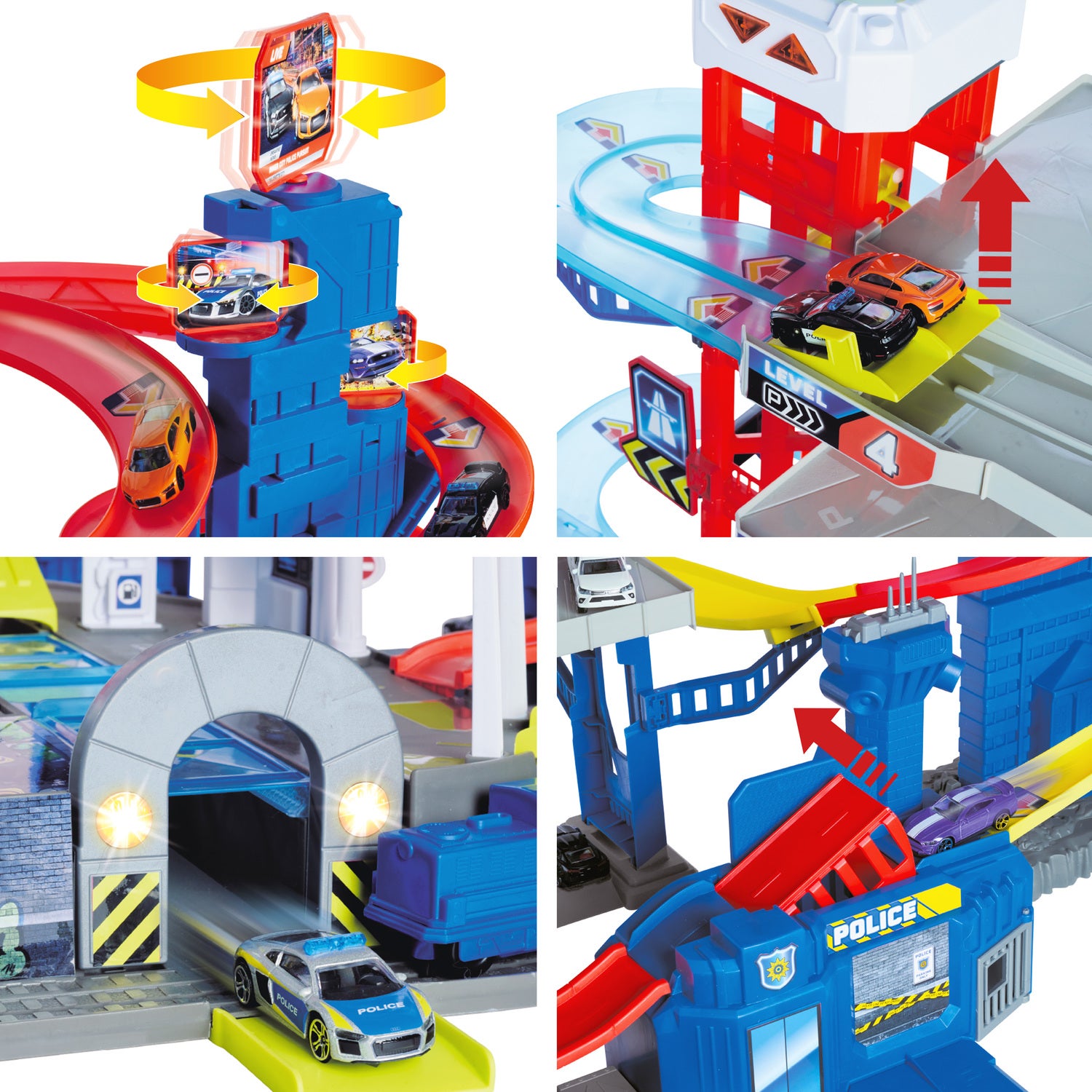 Majorette Majorette Super Chase Center Med 5 Bilar