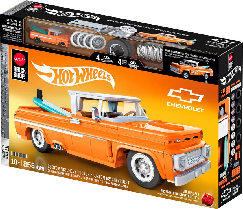 Mattel Brick Shop Hot Wheels Custom '62 Chevy Pickup byggset