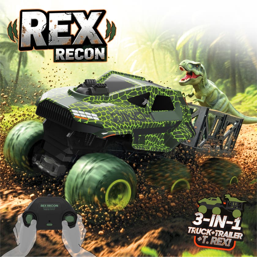 Sharper Image Rex Recon RC-lastbil med dinosaurie