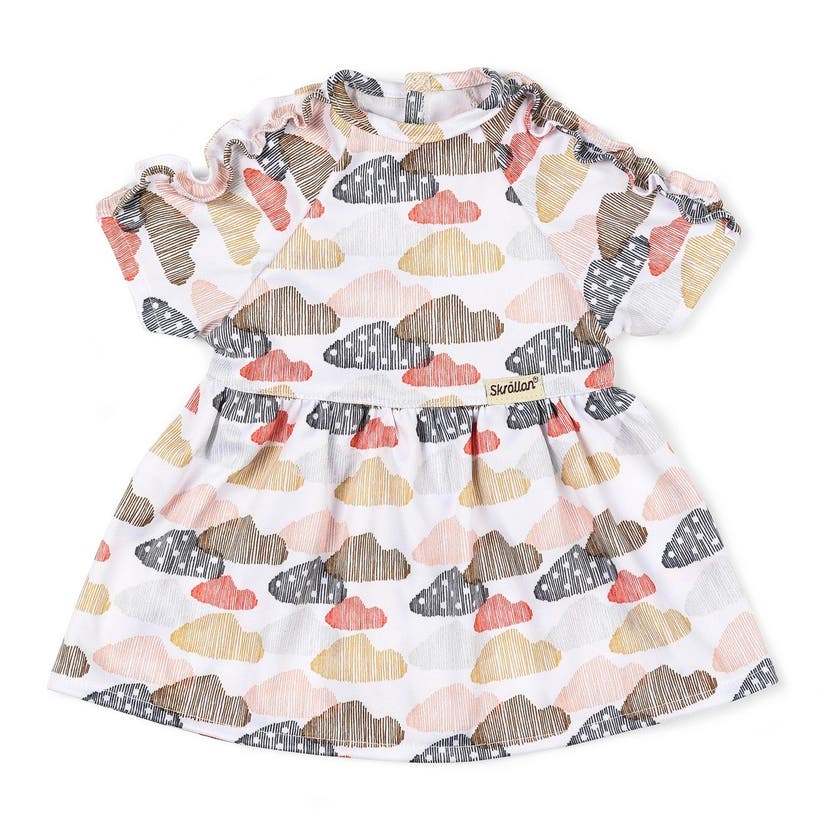 Skrållan, Klänning Moln 45 Cm