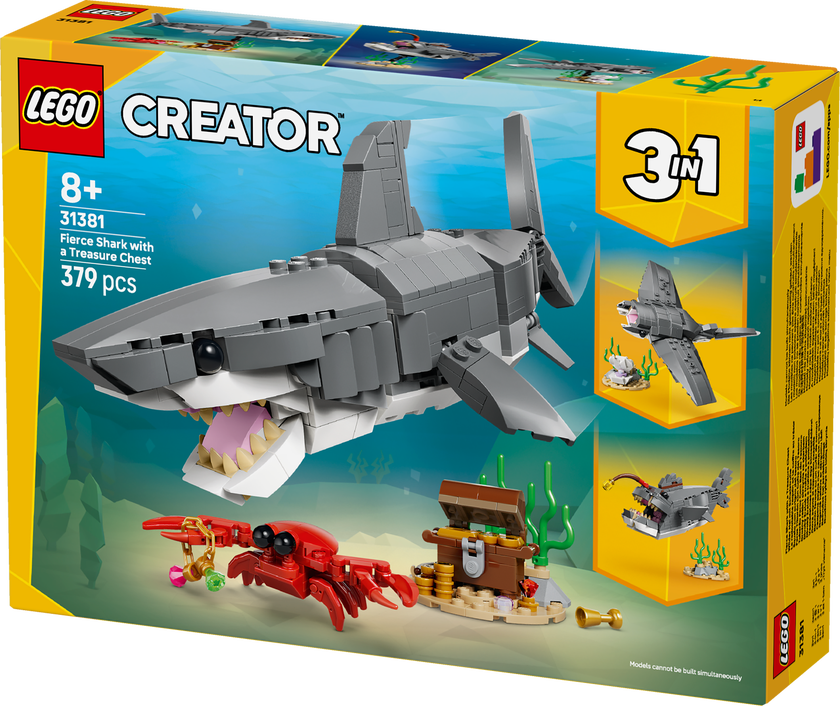 LEGO® Creator Vildsint haj med skattkista Leksak 31381
