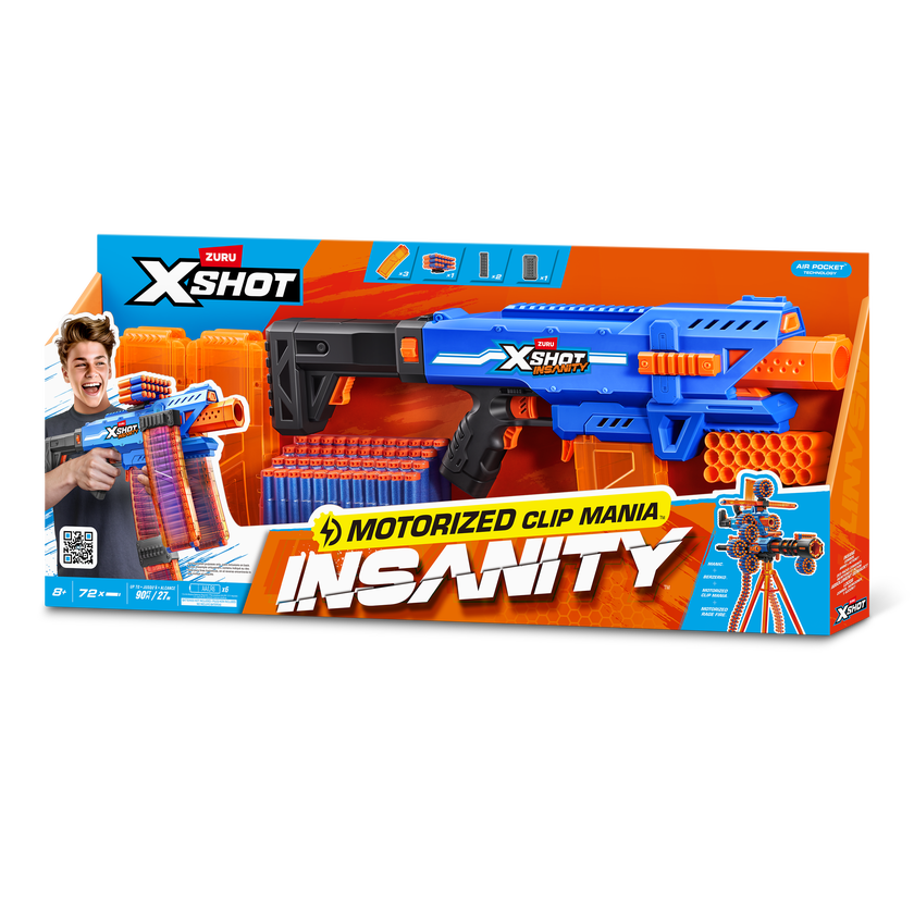 XSHOT Insanity Motorised Clip Blaster