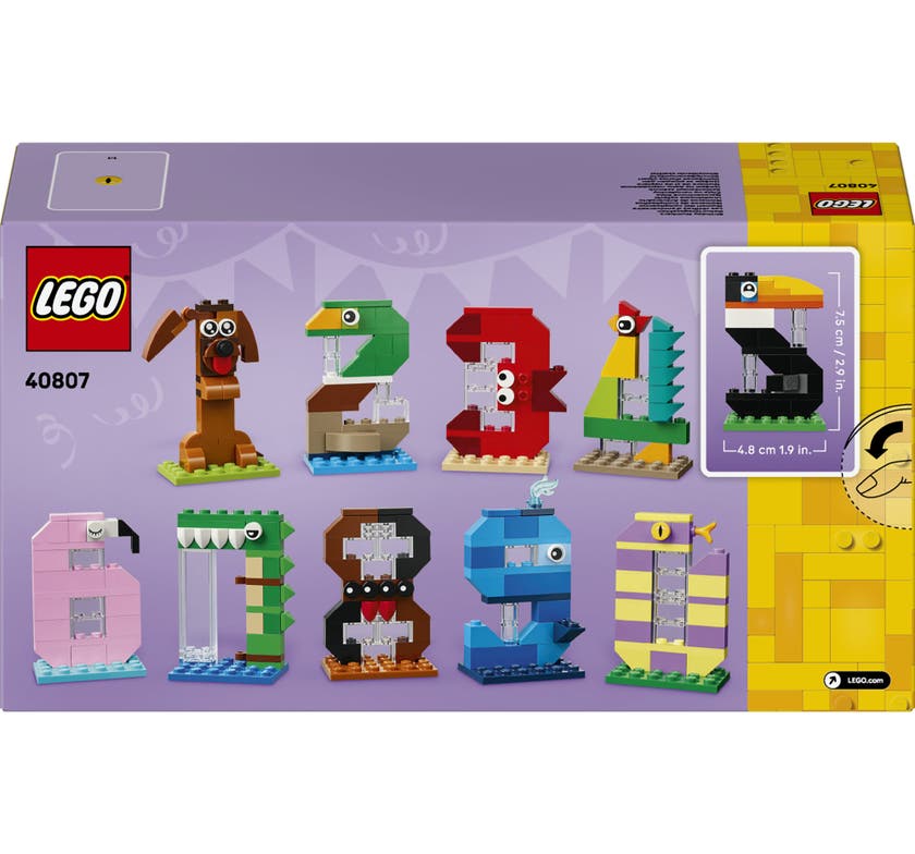 LEGO® Födelsedagssiffror Djurprydnad 40807