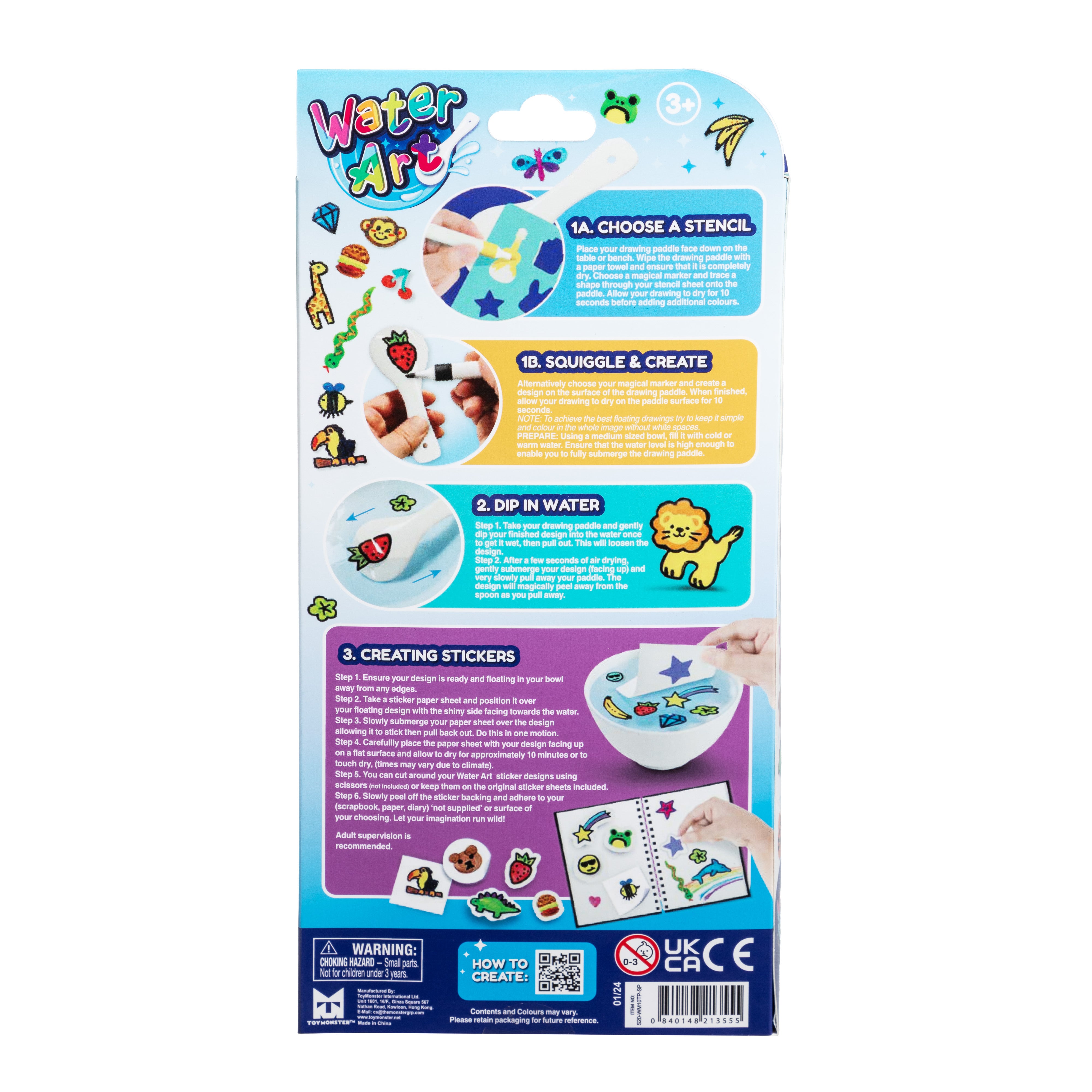 Water Art Vattenfiltpennor med stickers