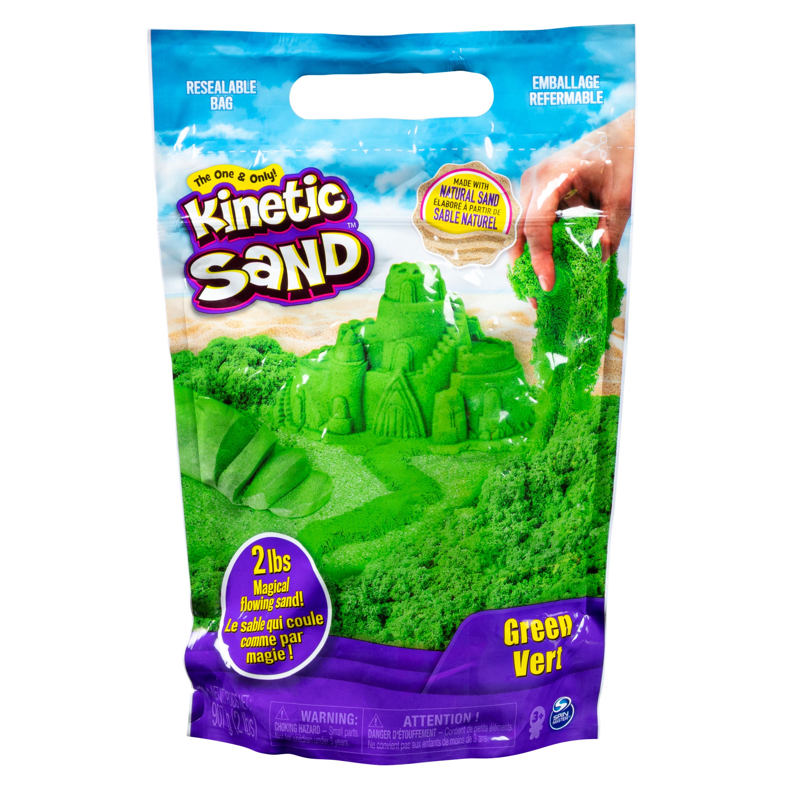 Kinetic Sand färgpaket 0,9 kg – blå, grön eller lila