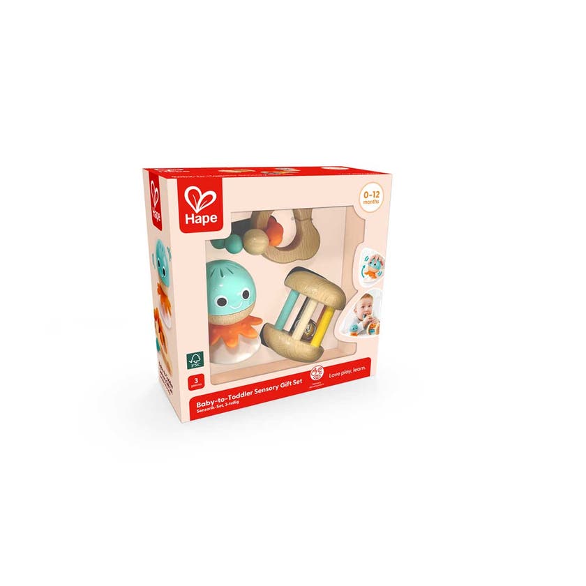 Hape, Baby-to-Toddler Sensory Gift Set