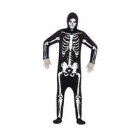 Halloween, Skeleton Costume Black All In One With Hood