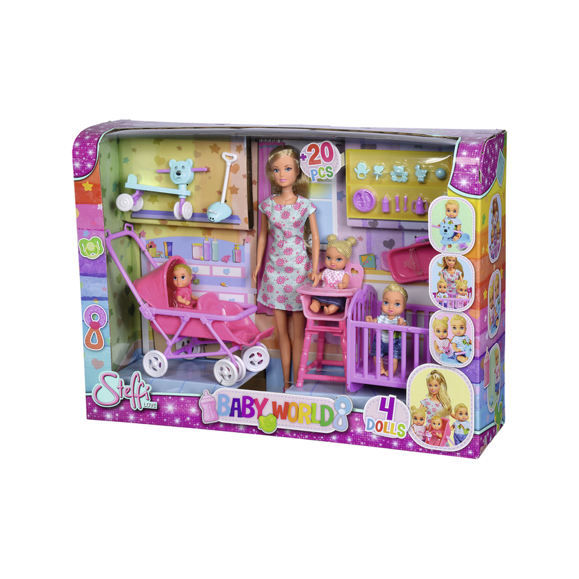 Steffi LOVE Förskola Lekset med 4 Dockor