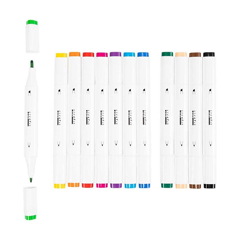 Illustrations Marker, Standardfärger, Spets 1+8 Mm, 12 St./