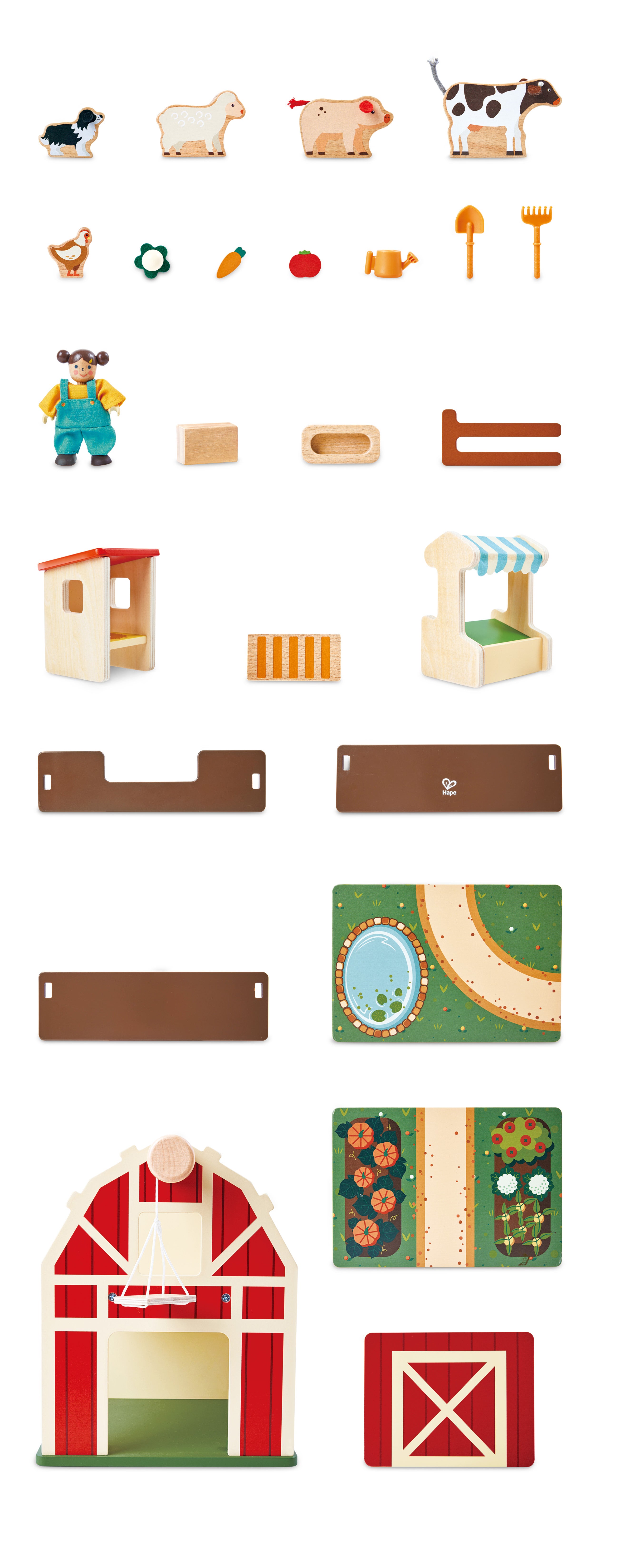Hape Happy Farm Playset