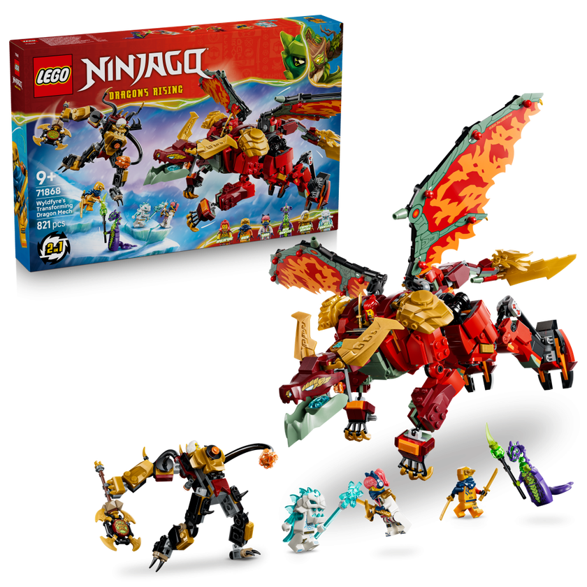 LEGO® NINJAGO® Wyldfyres omvandlingsbara robotdrake 71868