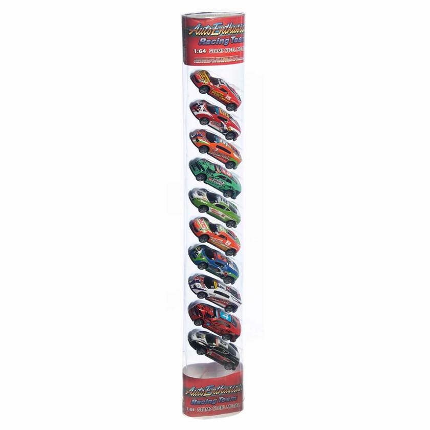 Rapid Speed, Metallbilar 10-Pack i Rör