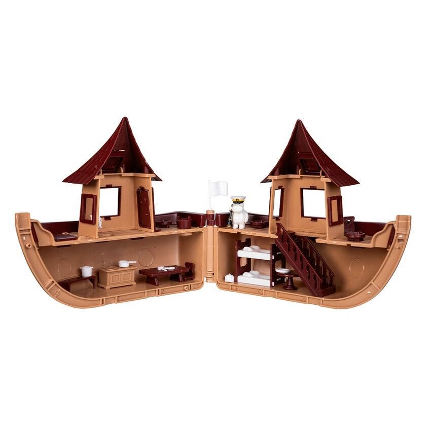 Mumin, skeppet Haffsårkestern och en figur