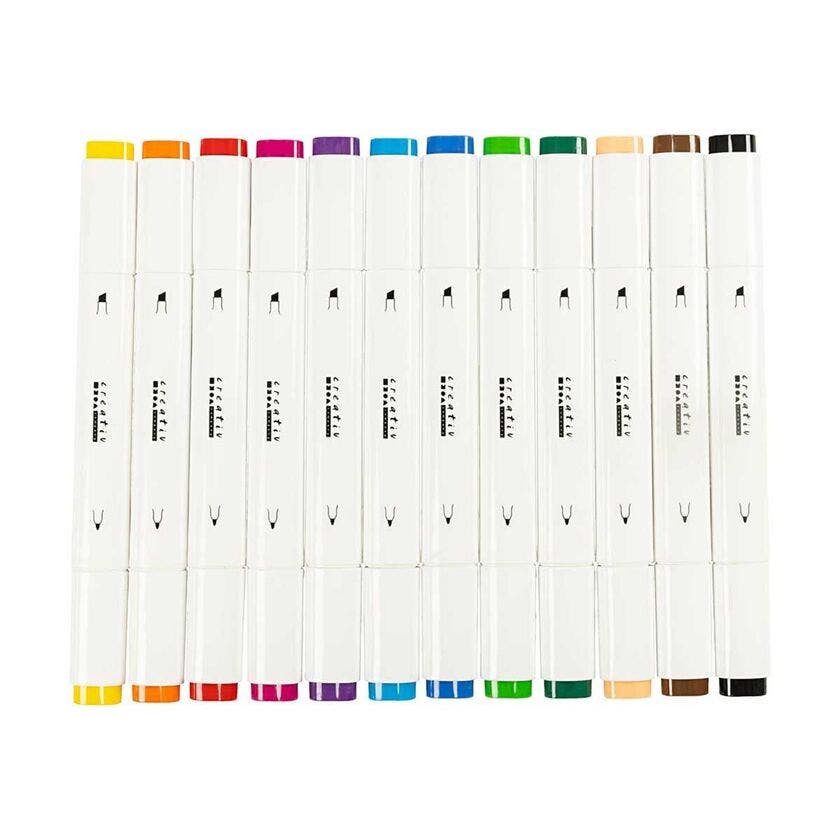 Illustrations Marker, Standardfärger, Spets 1+8 Mm, 12 St./