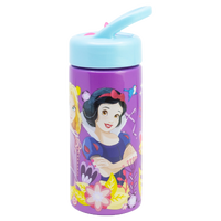 DISNEY PRINCESS, Vattenflaska med sugrör, 420ml