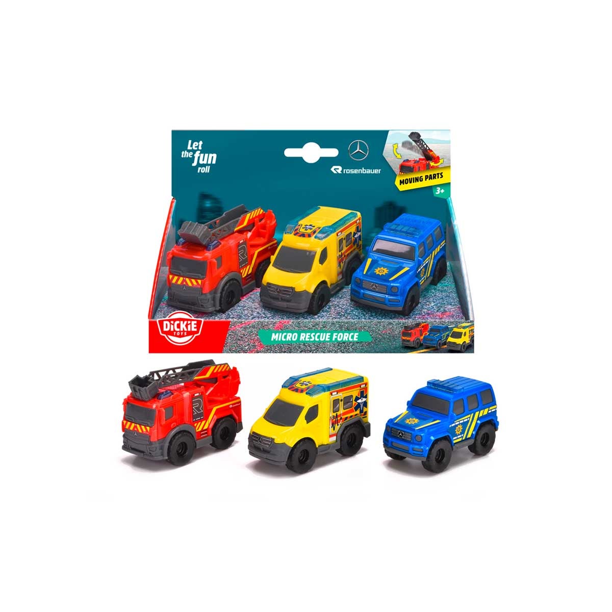 Dickie Toys 3-Pack Mini Räddningsfordon