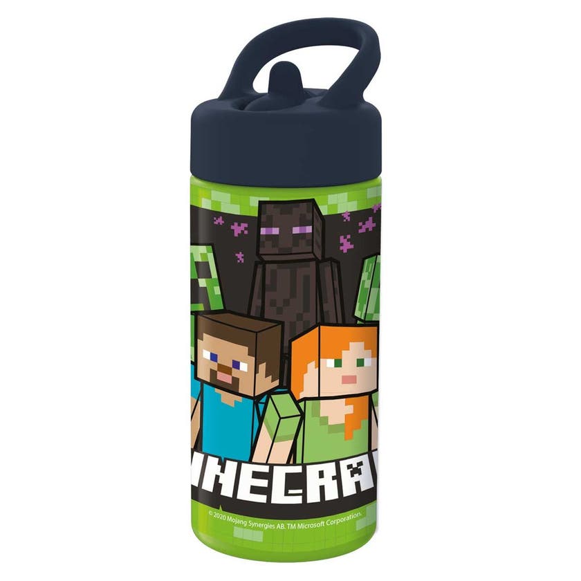 Minecraft Sipper Water Bottle, 410Ml