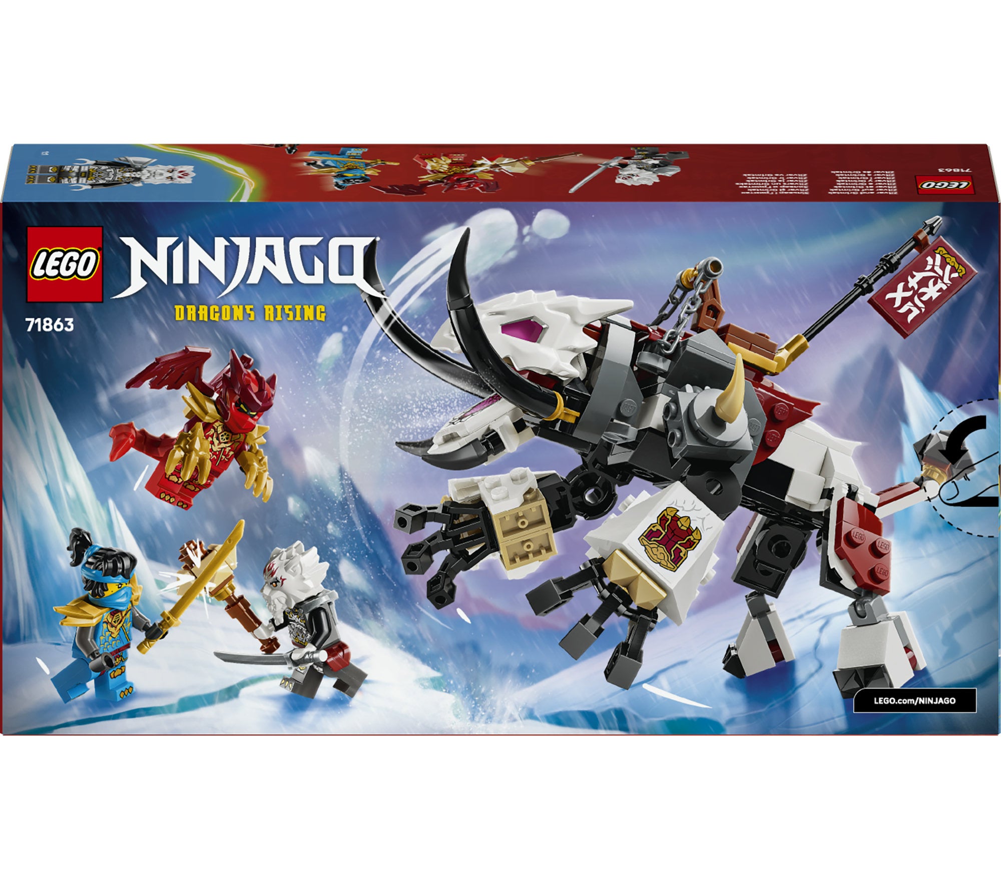 LEGO® NINJAGO® Zilvar och drakodjuret Grimtak 71863