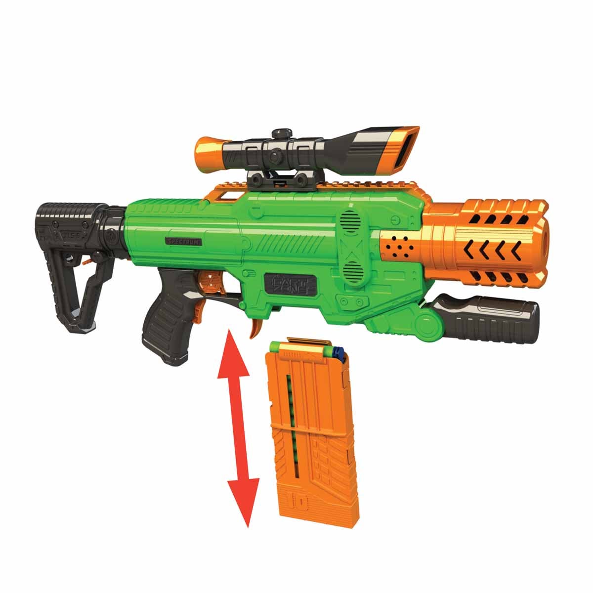 Dart Zone, Spectrum Motorized Clip-Fed Blaster