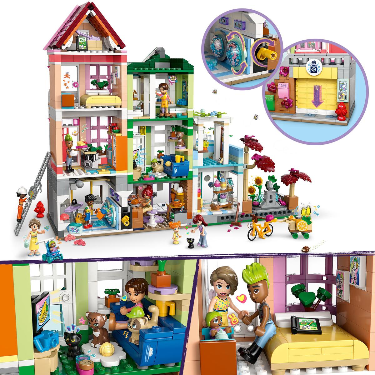 LEGO Friends 42670, Heartlake Citys lägenheter och butiker