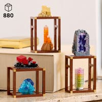 LEGO® Ideas Mineralsamling, Visningshyllor med kristaller, Vardagsrumsinredning 21362