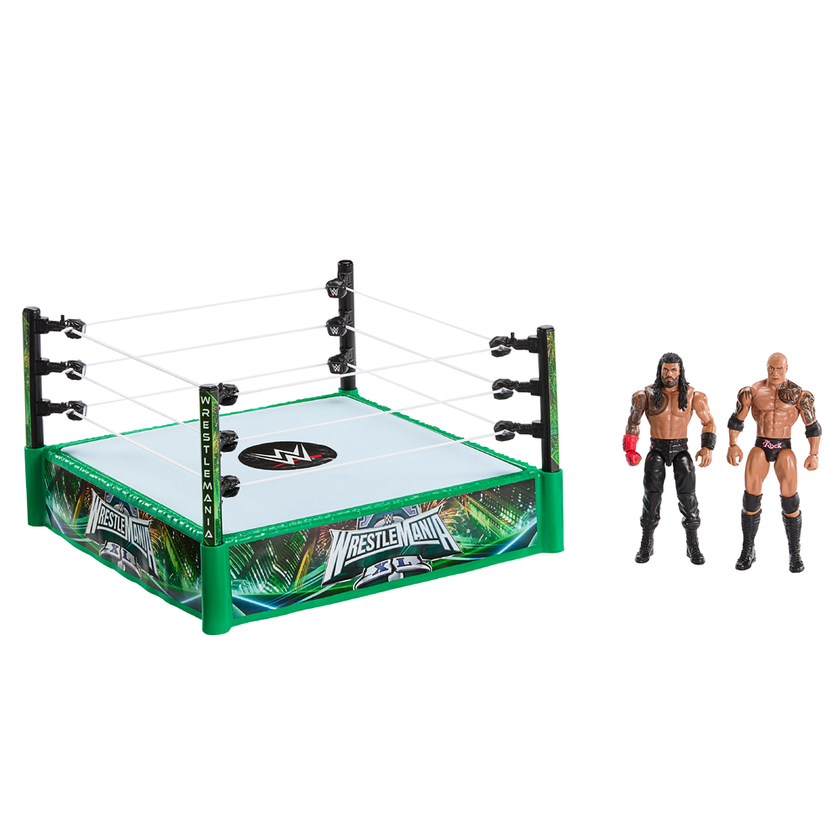WWE Wrestling Ring med 2 actionfigurer