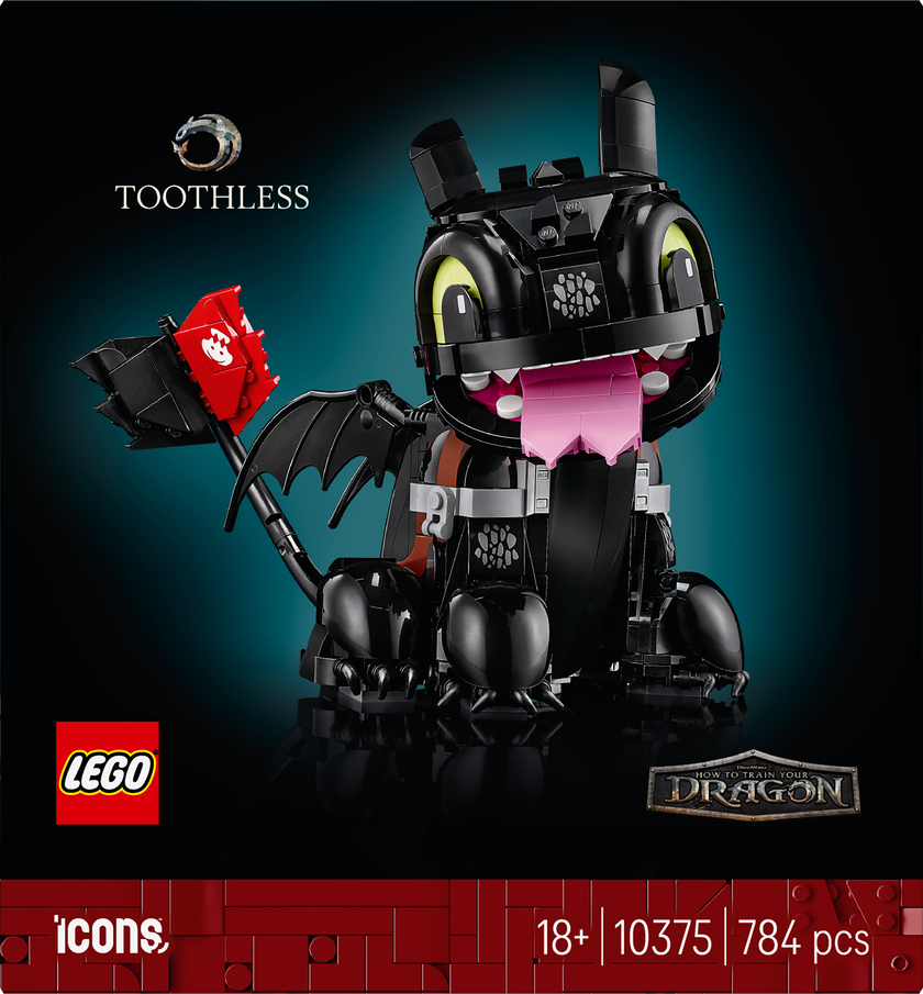 LEGO® Icons Draktränaren: Tandlöse, Byggset för vuxna 10375
