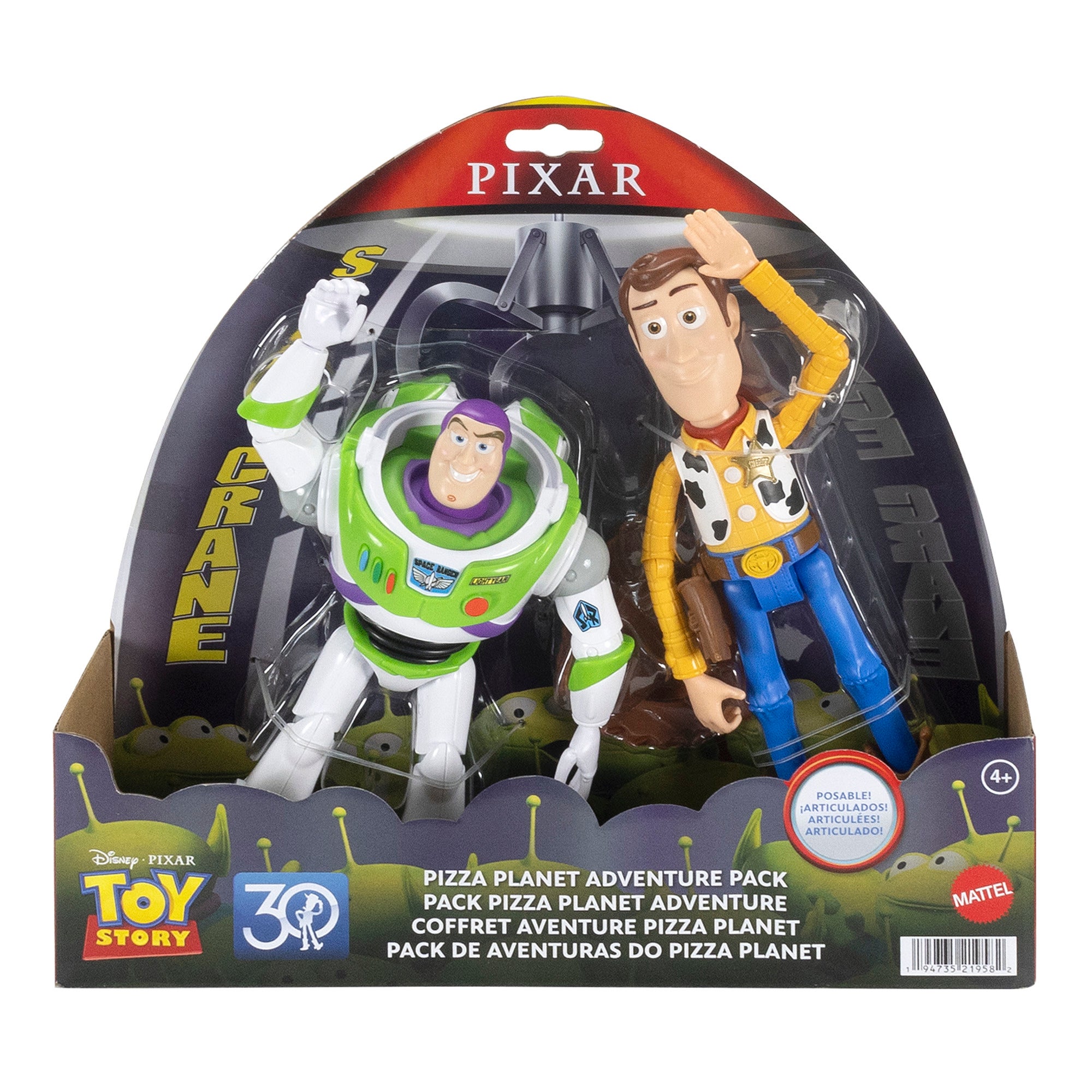 Toy Story Woody och Buzz Pizza Planet äventyr - 2-pack