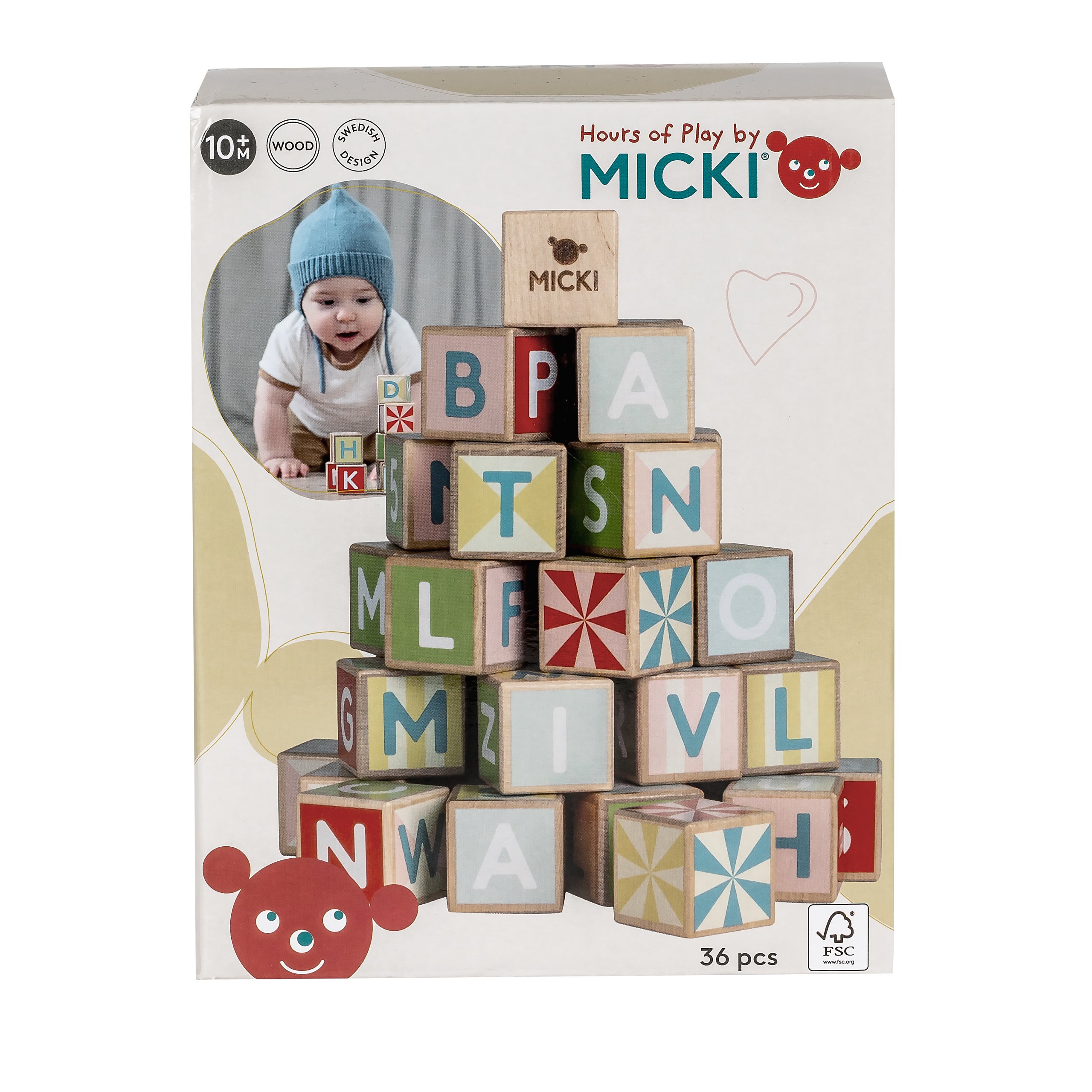 Micki bokstavsklossar 36 st