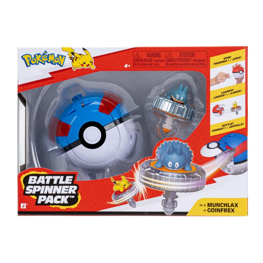 Pokémon Battle Spinner Munchlax with Great Ball