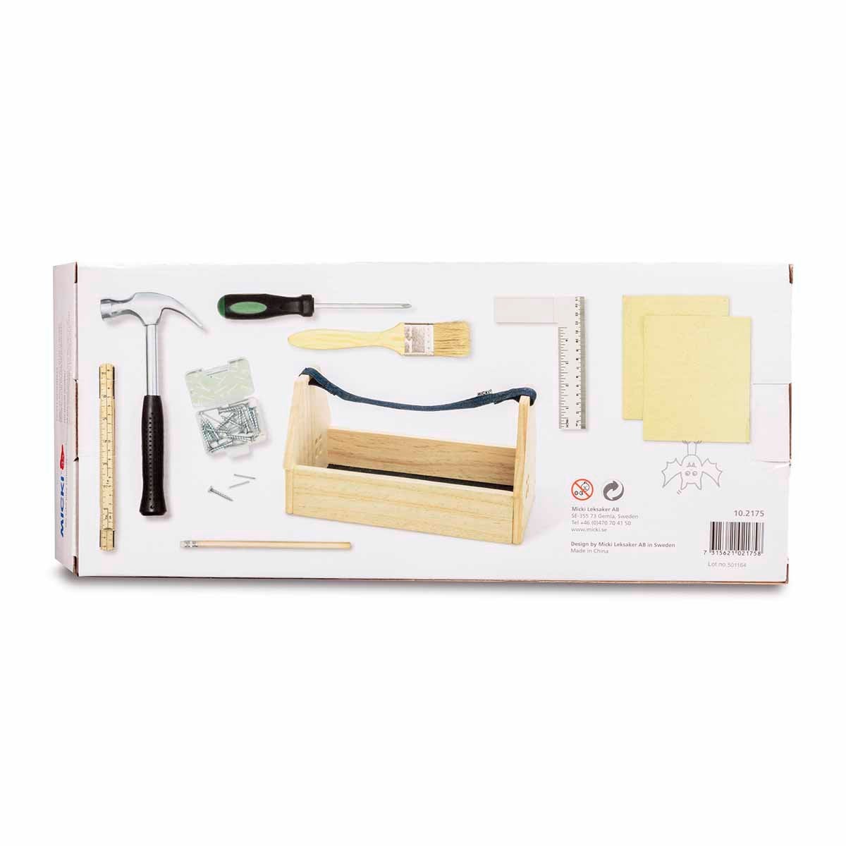 Snickarlåda med verktyg