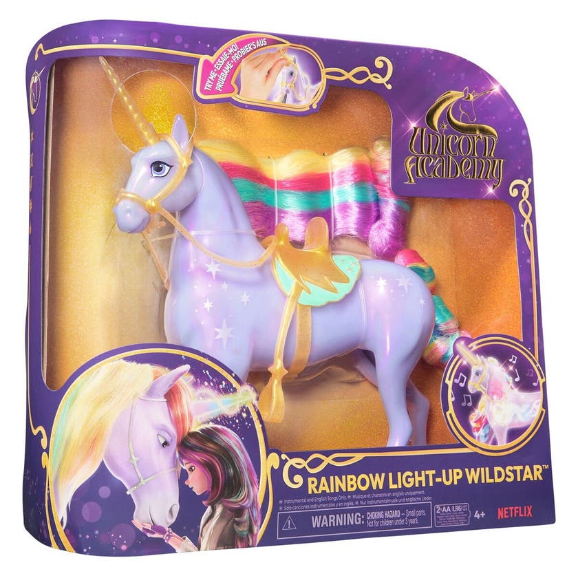 Unicorn Academy, Rainbow Light Up Wildstar 28 Cm