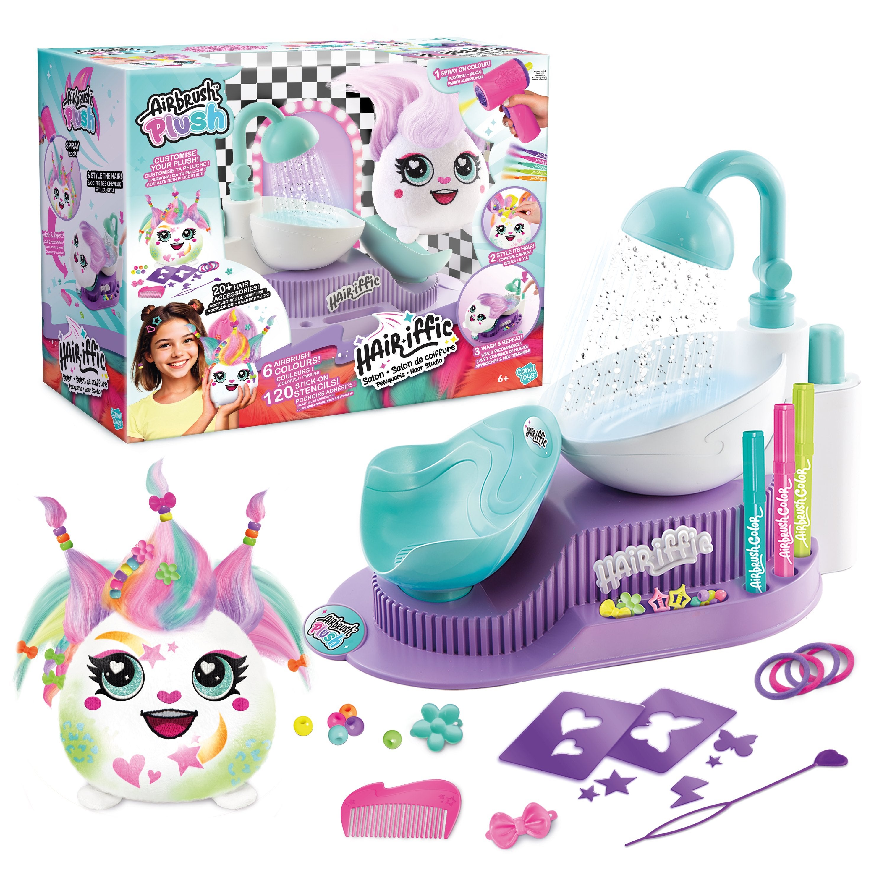 AIRBRUSH PLUSH Hair-iffic Hair Style Salon