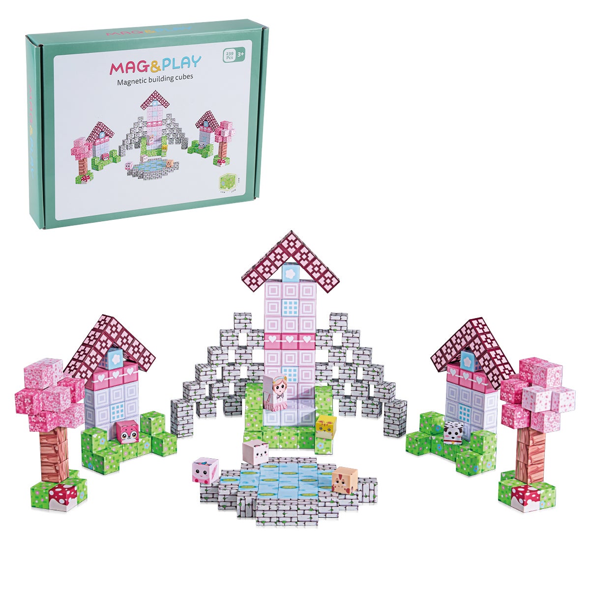 Mag&Play Building Cubes 2 cm 239 st Rosa