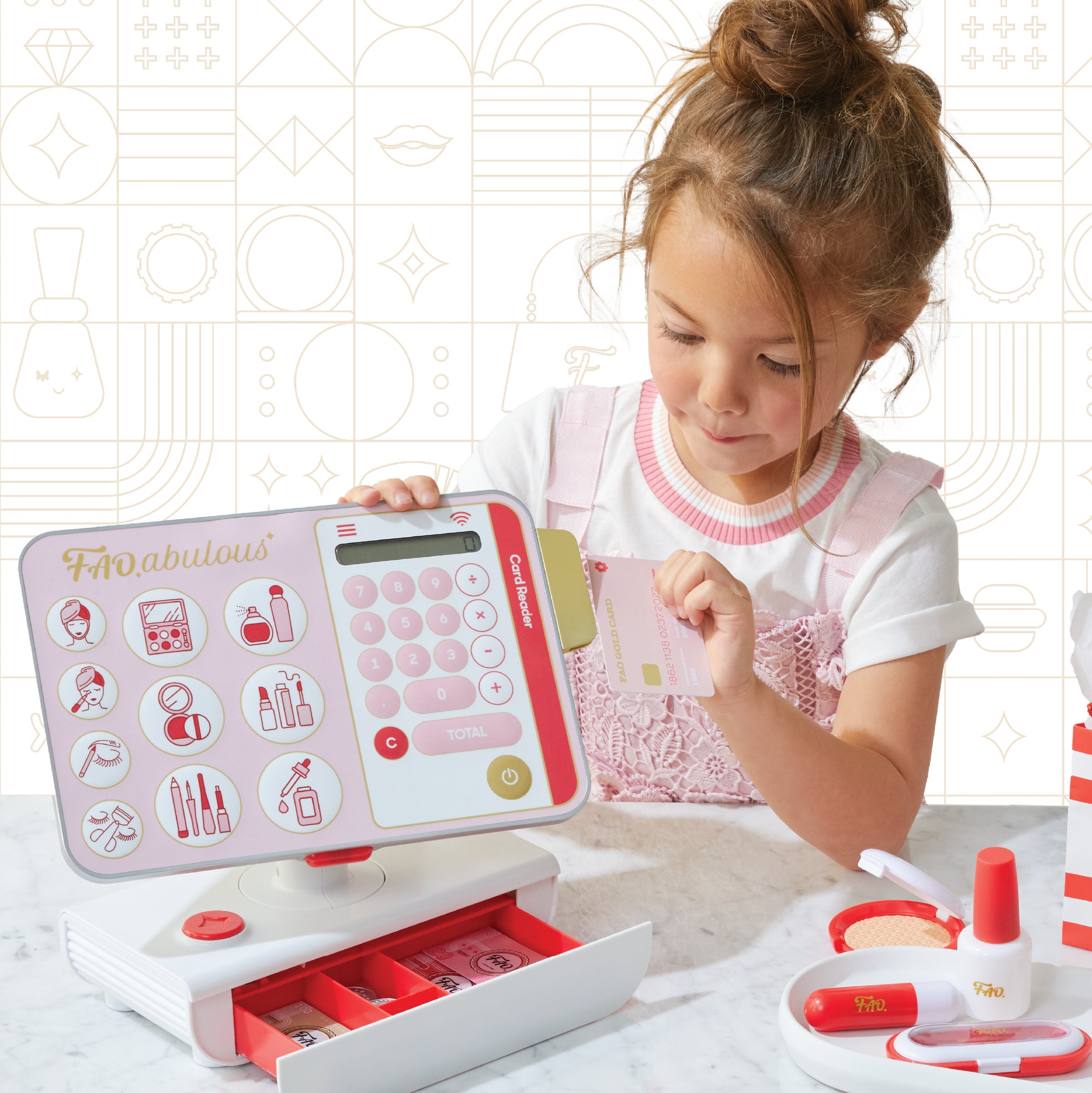 FAO SCHWARZ Sminkbutik med kassasystem