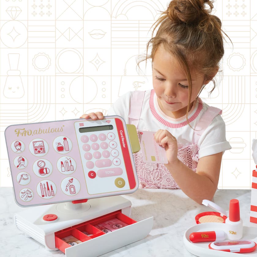 FAO SCHWARZ Sminkbutik med kassasystem