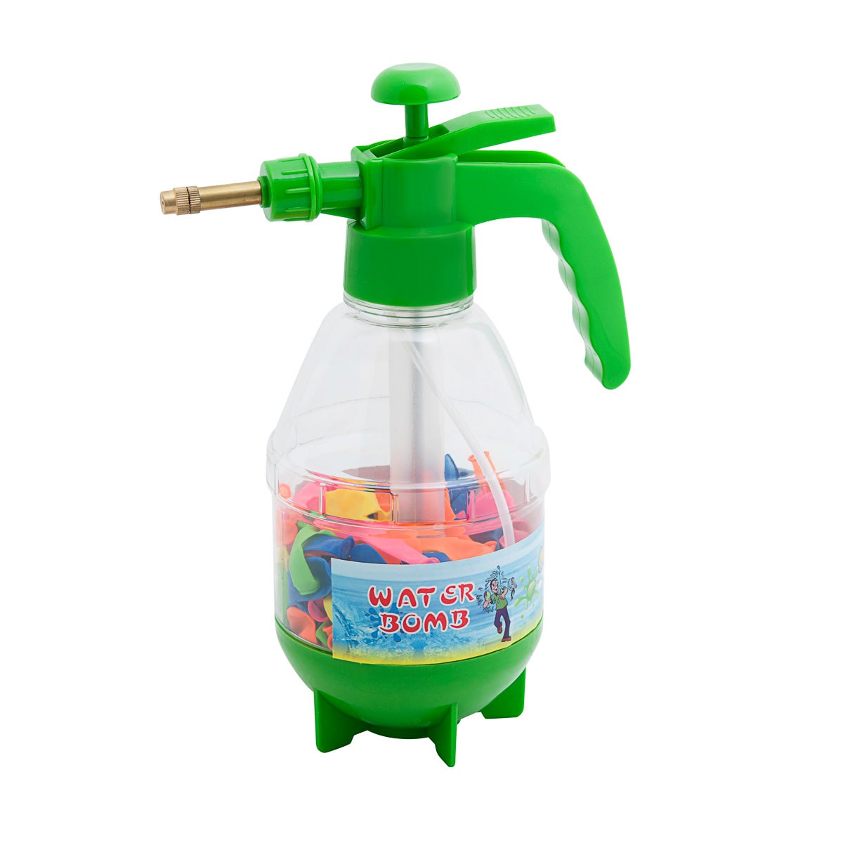 Vattenpump med 250 ballonger