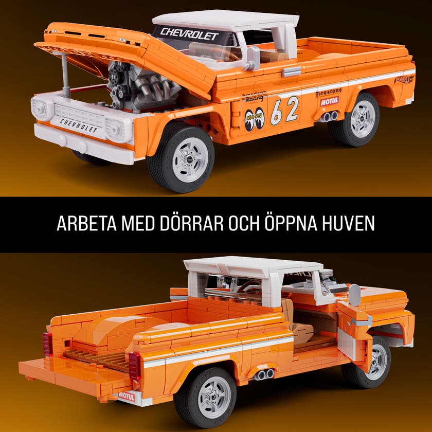 Mattel Brick Shop Hot Wheels Custom '62 Chevy Pickup byggset