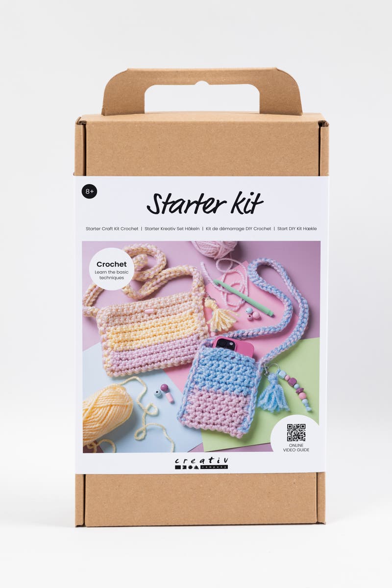 Start Diy Kit Virkning, Mixade Färger, Väskor