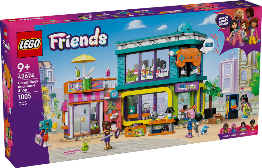 LEGO® Friends Spel- och serietidningsbutik Byggset, Gåva till barn 42674