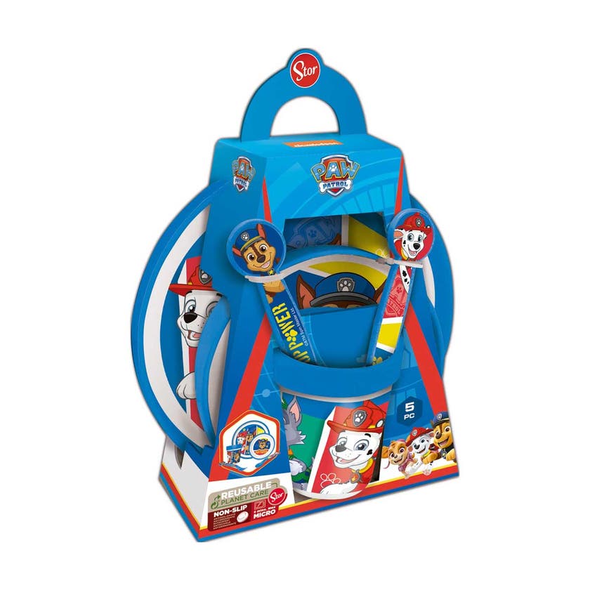 Paw Patrol 5-Pc. Non-Slip: Plate/Bowl/Tumb/Cutlery