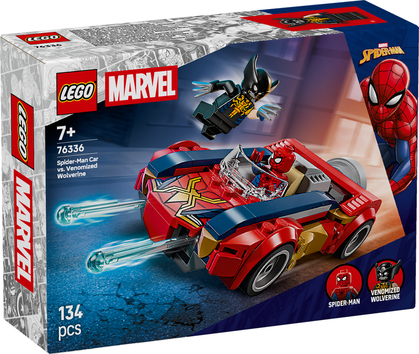 LEGO® | Marvel Spider-Mans bil mot venomifierad Wolverine 76336