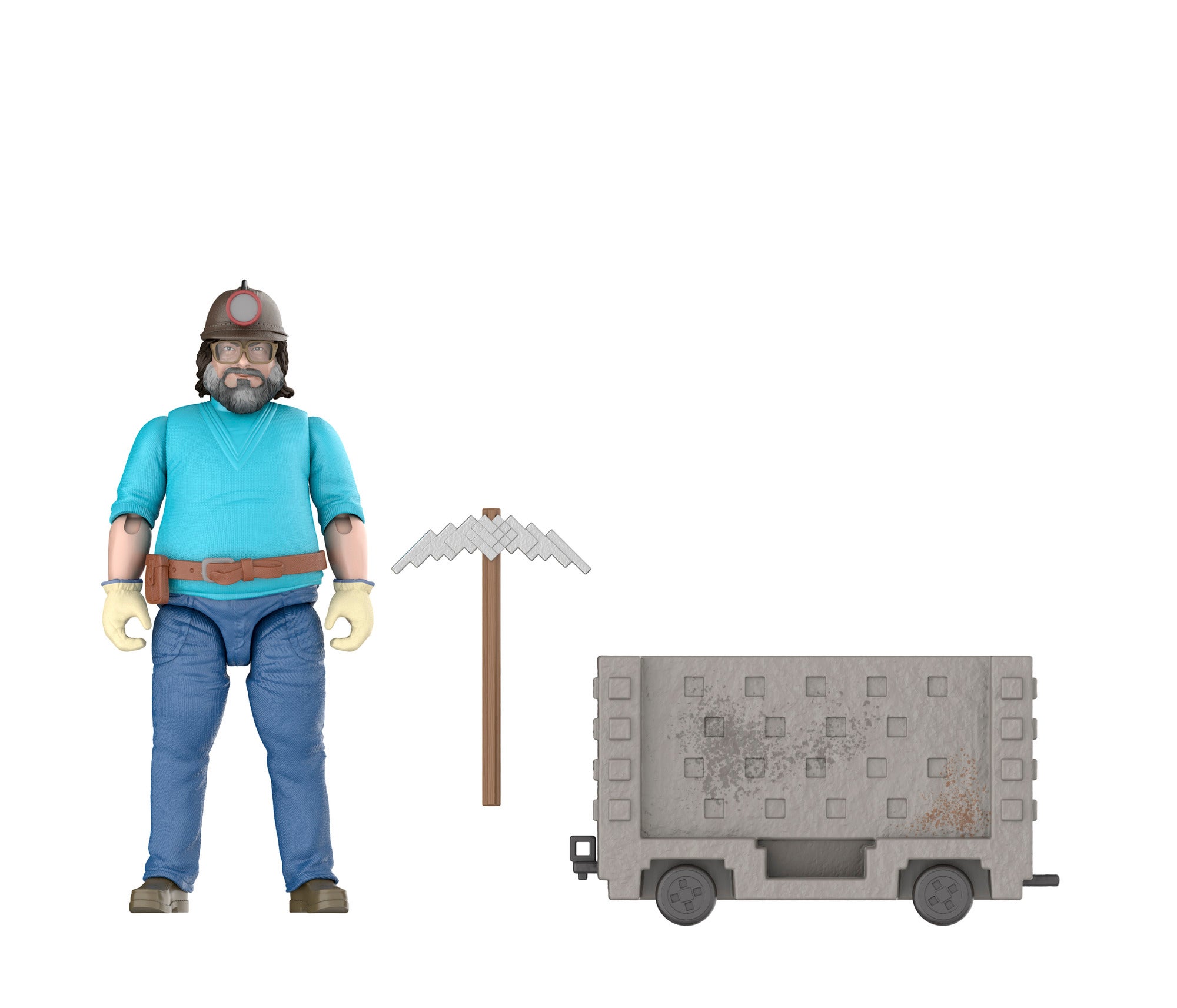 Minecraft Movie Steve & Minecart