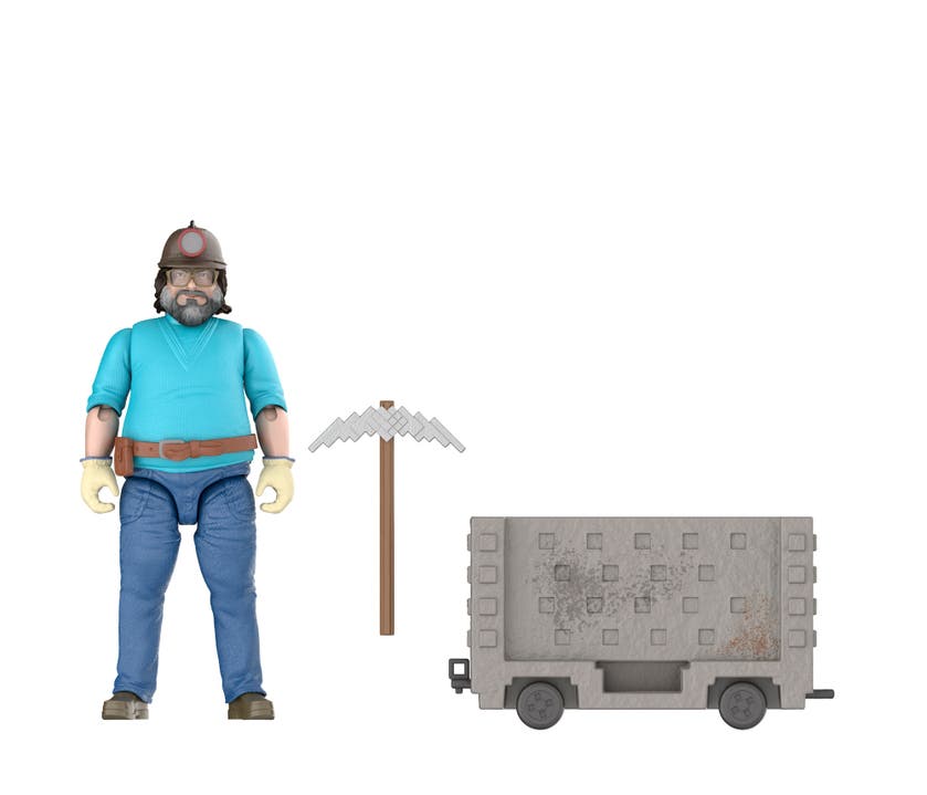 Minecraft Movie Steve & Minecart