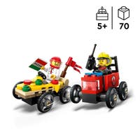 LEGO City Great Vehicles 60458, Pizzabil mot brandbil – racingpaket