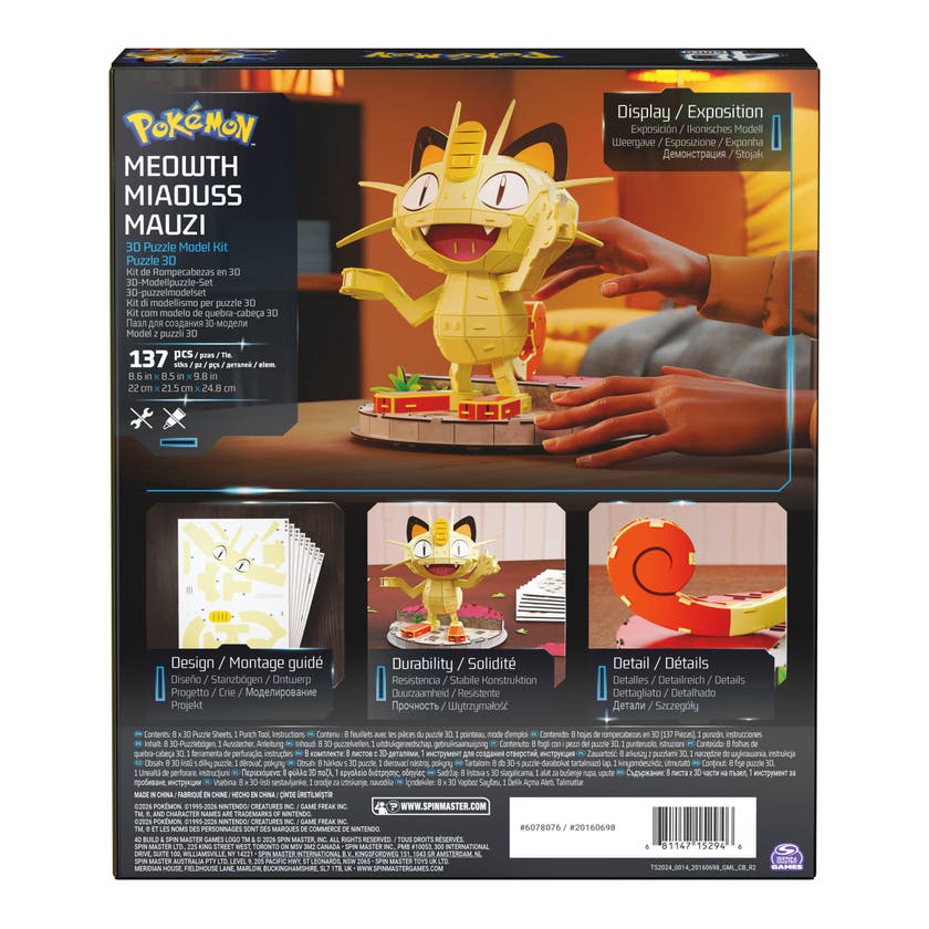 4D Build Pokémon Meowth 3D-pussel
